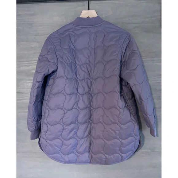 Madewell Quilted Oversized Bomber Jacket‎ Smokey Grape Size XXS purple - Picture 6 of 8